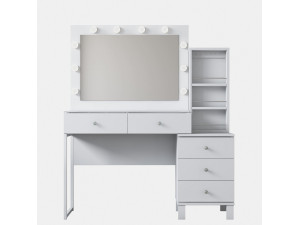 Penteadeira de madeira «BJ151» - 120 x 141,8 x 40 cm - Branco