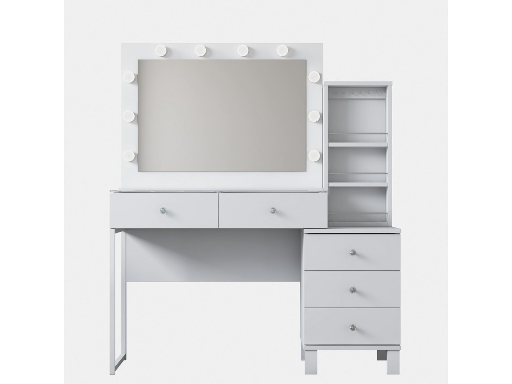 Penteadeira de madeira «BJ151» - 120 x 141,8 x 40 cm - Branco