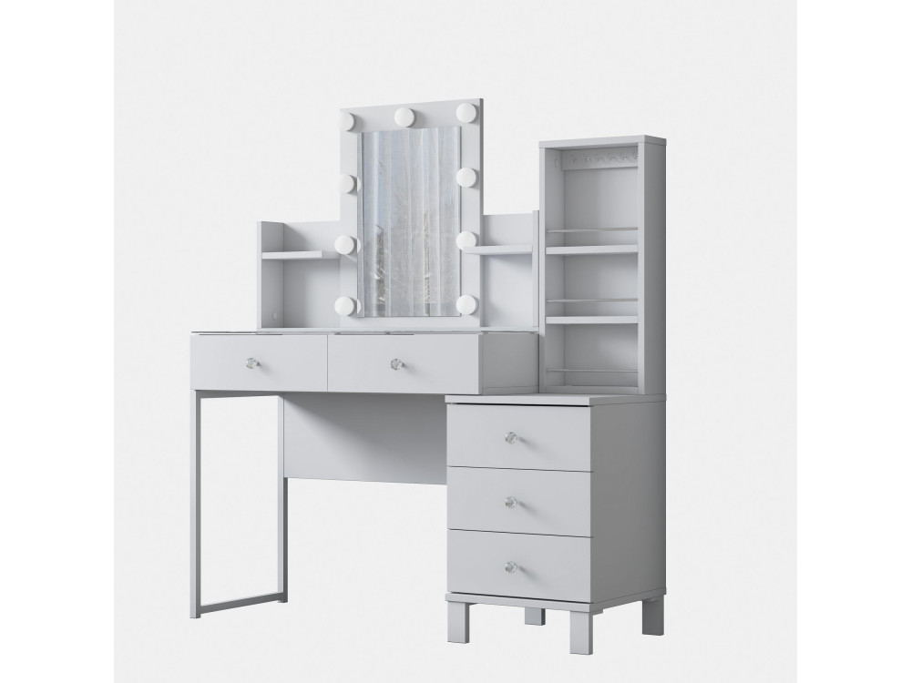 Penteadeira em madeira «BJ153» - 120 x 136,8 x 40 cm - Branco