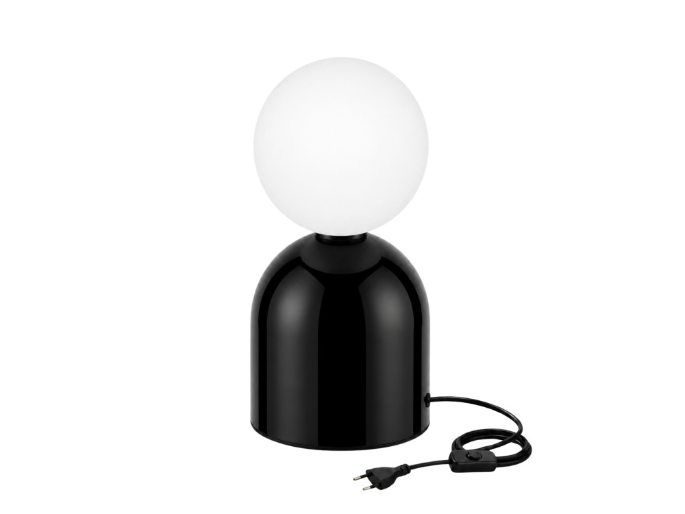 Candeeiro de mesa em metal «Pupa» - 14 x 14 x 25 cm - Preto