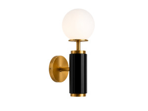 Candeeiro de parede em metal «Moira» - 15 x 17 x 37 cm - Preto