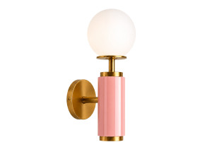 Candeeiro de parede em metal «Moira» - 15 x 17 x 37 cm - Rosa