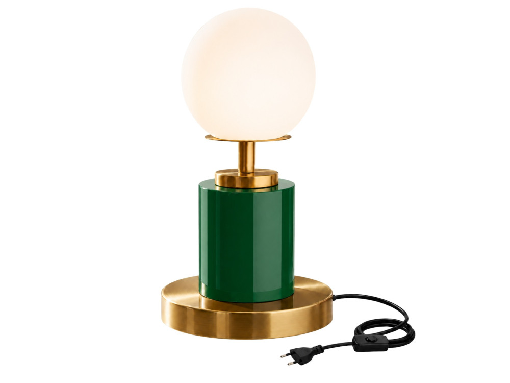 Candeeiro de mesa em metal «Moira» - 17 x 17 x 34 cm - Verde