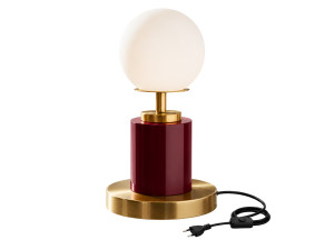 Candeeiro de mesa em metal «Moira» - 17 x 17 x 34 cm - Vermelho