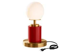 Candeeiro de mesa em metal «Moira» - 17 x 17 x 34 cm - Vermelho
