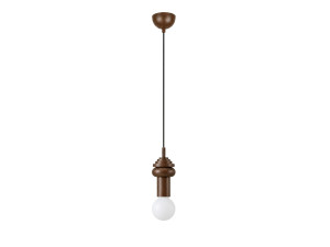 Candeeiro suspenso em madeira «Rotas» - 10 x 10 x 113 cm - Castanho