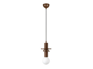 Candeeiro suspenso em madeira «Rotas» - 13 x 13 x 113 cm - Castanho