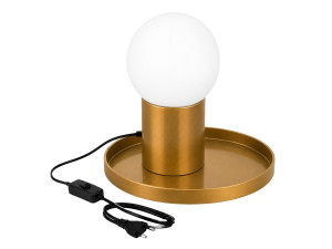 Candeeiro de mesa em metal «Tray» - 20 x 20 x 17 cm - Amarelo