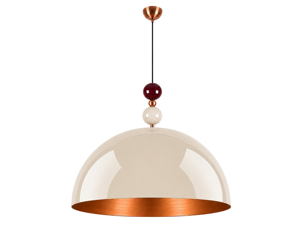 Candeeiro suspenso em metal «Bubble» - 60 x 60 cm - Bege