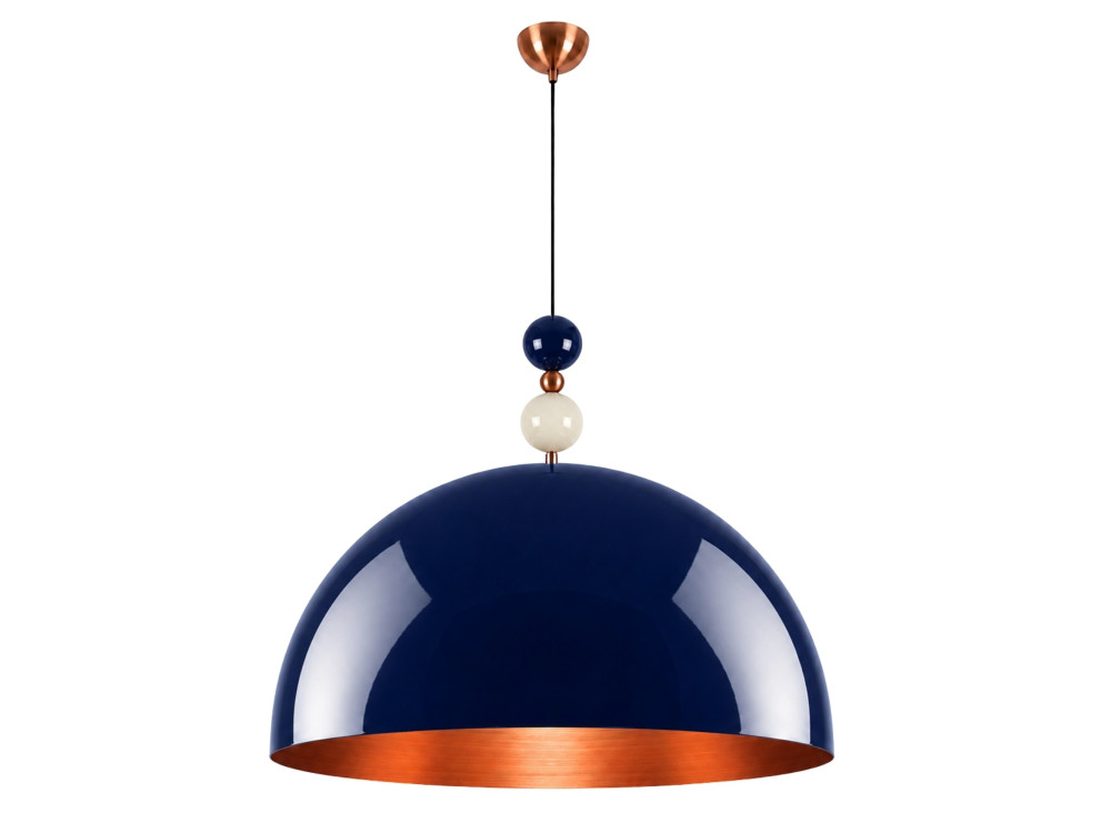 Candeeiro suspenso em metal «Bubble» - 60 x 60 cm - Azul-marinho