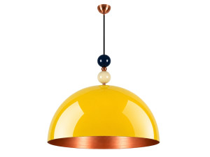 Candeeiro suspenso em metal «Bubble» - 60 x 60 cm - Amarelo