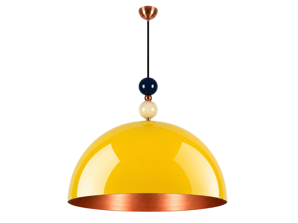 Candeeiro suspenso em metal «Bubble» - 60 x 60 cm - Amarelo