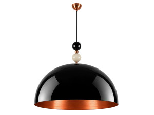 Candeeiro suspenso em metal «Bubble» - 60 x 60 cm - Preto