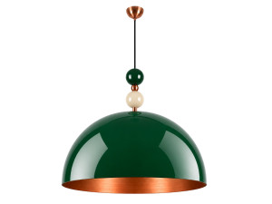 Candeeiro suspenso em metal «Bubble» - 60 x 60 cm - Verde escuro