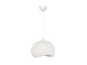 Candeeiro suspenso em metal «Yontu» - 34 x 29 x 120 cm - Branco