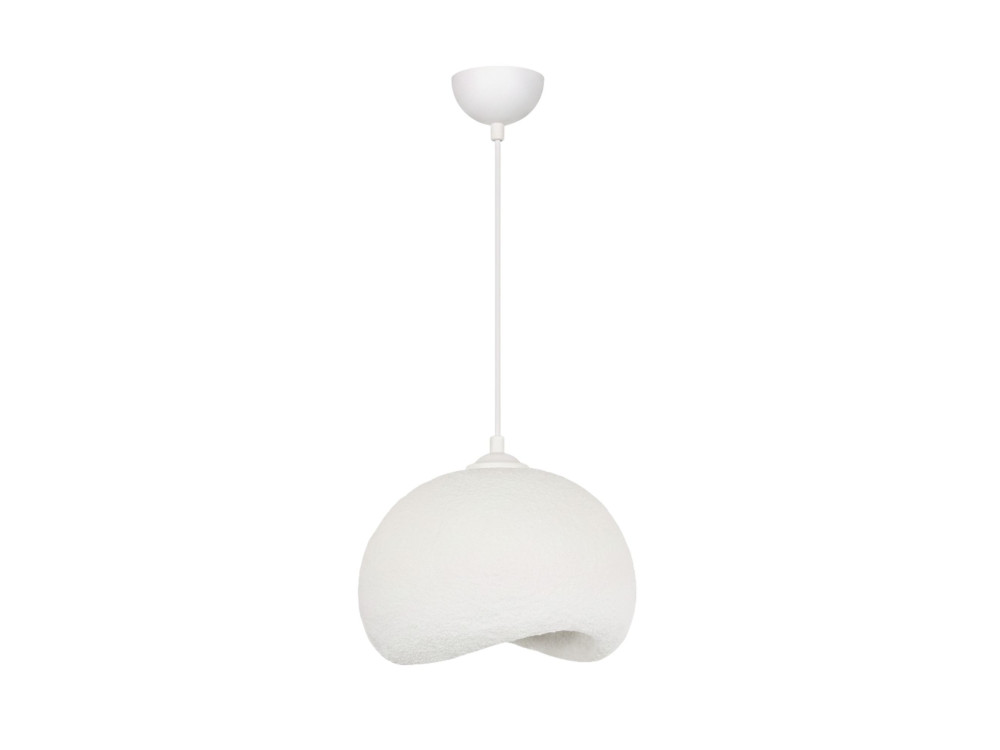 Candeeiro suspenso em metal «Yontu» - 34 x 29 x 120 cm - Branco