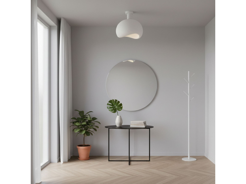 Candeeiro de teto em metal «Yontu» - 34 x 29 x 33 cm - Branco