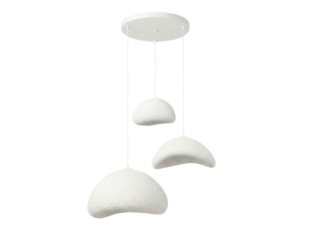 Candelabro de metal «Luna» - 82 x 50 cm - Branco