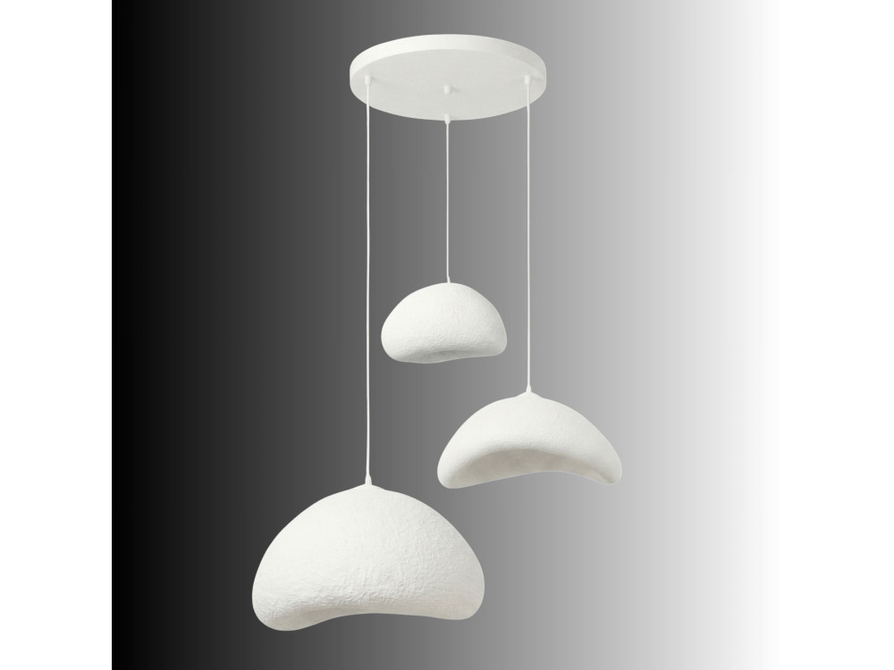 Candelabro de metal «Luna» - 82 x 50 cm - Branco