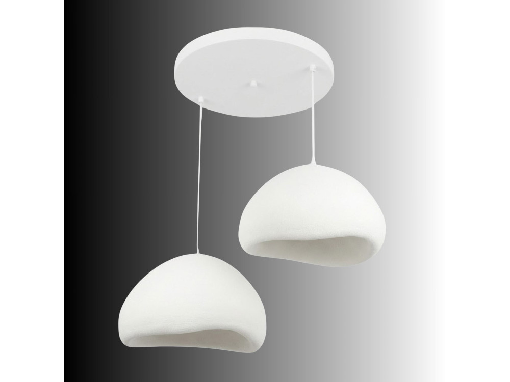 Candelabro de metal «Lora» - 82 x 82 cm - Branco