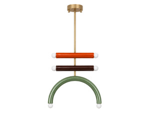 Candelabro de metal «Vento» - 50 x 10 cm - Verde