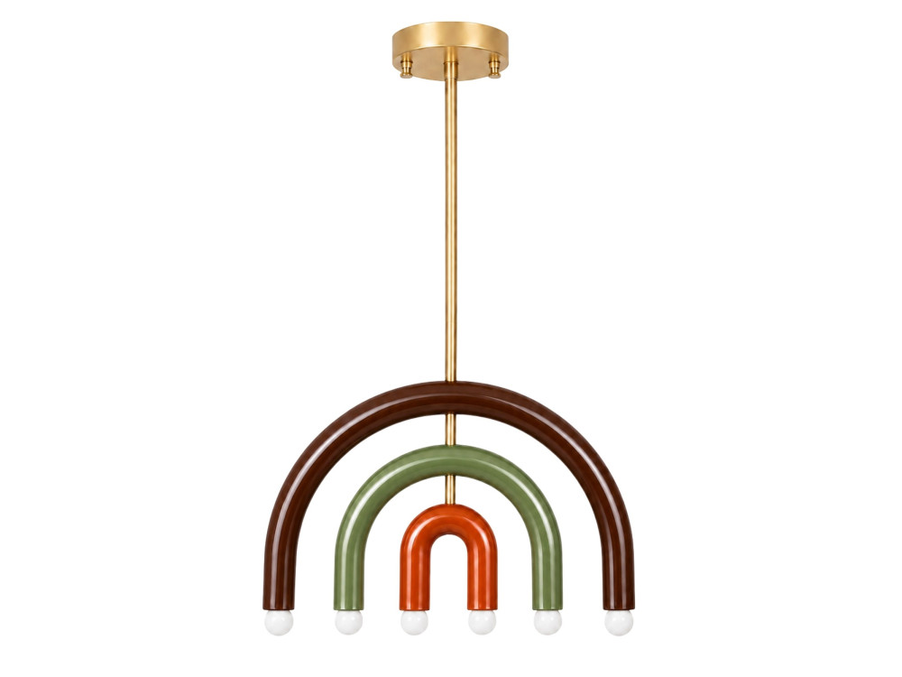 Candelabro de metal «Vento» - 50 x 10 cm - Castanho