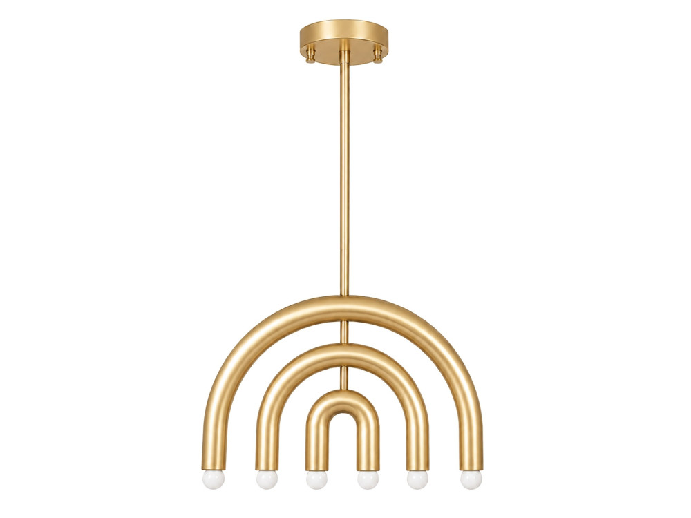 Candelabro de metal «Vento» - 50 x 10 cm - Amarelo