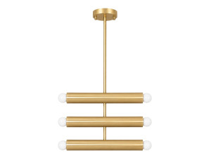 Candelabro de metal «Vento» - 35 x 10 cm - Amarelo