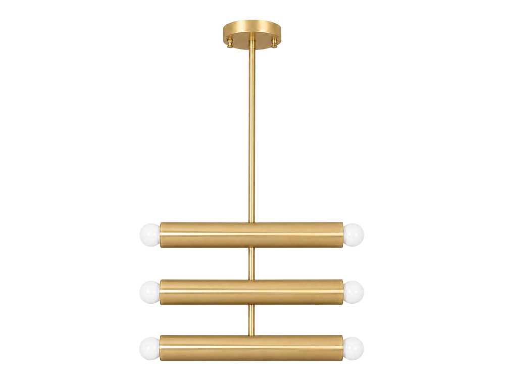 Candelabro de metal «Vento» - 35 x 10 cm - Amarelo