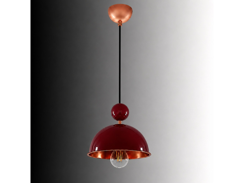 Candeeiro suspenso em metal «Bubble» - 21 x 21 cm - Bordéus