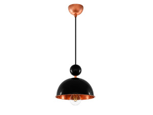 Candeeiro suspenso em metal «Bubble» - 21 x 21 cm - Preto