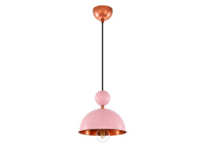 Candeeiro suspenso em metal «Bubble» - 21 x 21 cm - Rosa