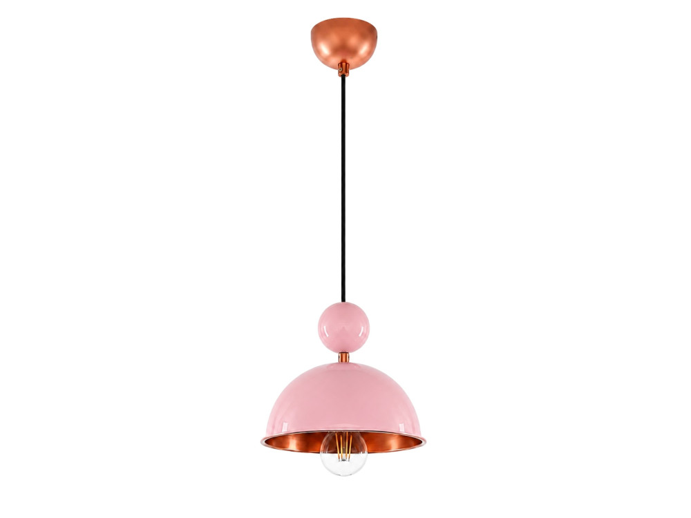 Candeeiro suspenso em metal «Bubble» - 21 x 21 cm - Rosa