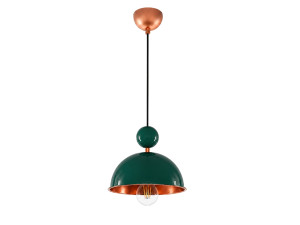 Candeeiro suspenso em metal «Bubble» - 21 x 21 cm - Verde escuro