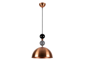 Candeeiro suspenso em metal «Bubble» - 31 x 31 cm - Cobre