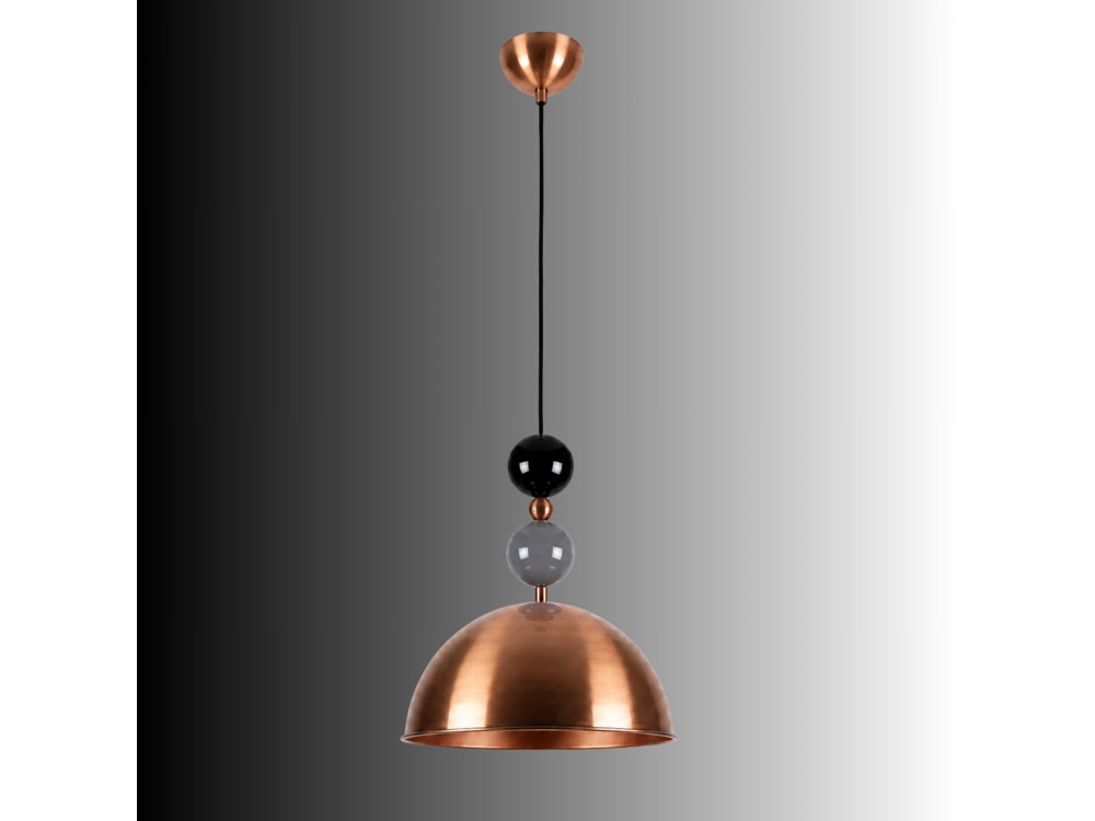 Candeeiro suspenso em metal «Bubble» - 31 x 31 cm - Cobre