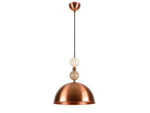 Candeeiro suspenso em metal «Bubble» - 31 x 31 cm - Cobre