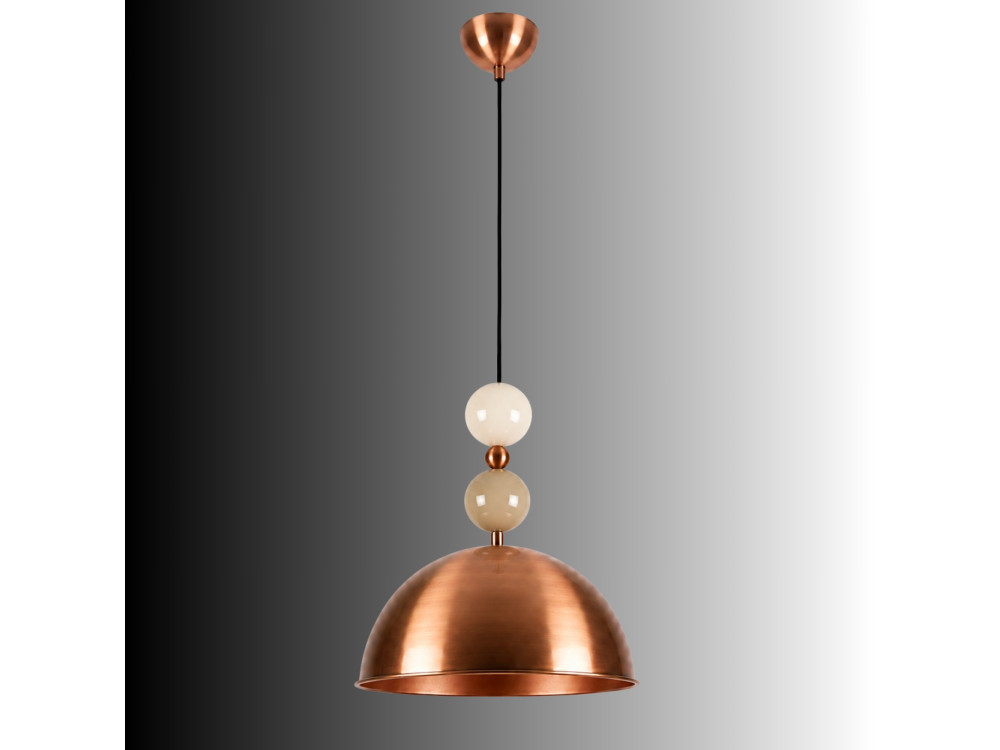 Candeeiro suspenso em metal «Bubble» - 31 x 31 cm - Cobre