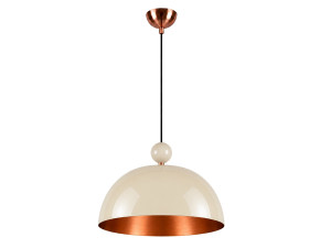 Candeeiro suspenso em metal «Bubble» - 40 x 40 cm - Bege