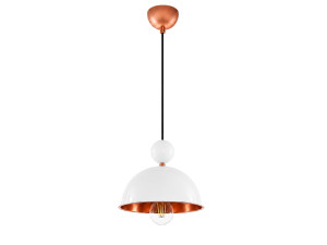 Candeeiro suspenso em metal «Bubble» - 21 x 21 cm - Bege