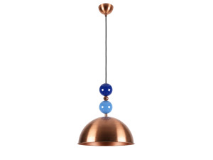 Candeeiro suspenso em metal «Bubble» - 31 x 31 cm - Cobre