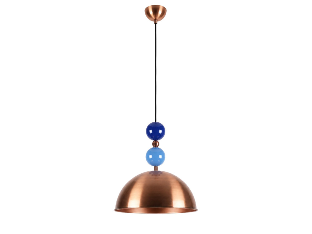Candeeiro suspenso em metal «Bubble» - 31 x 31 cm - Cobre