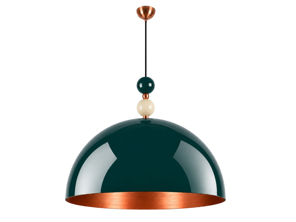 Candeeiro suspenso em metal «Bubble» - 60 x 60 cm - Verde escuro