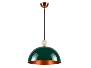 Candeeiro suspenso em metal «Bubble» - 40 x 40 cm - Verde escuro