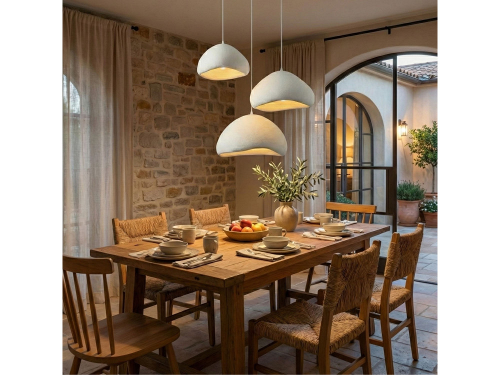 Candelabro de metal «Lora» - 82 x 82 cm - Branco