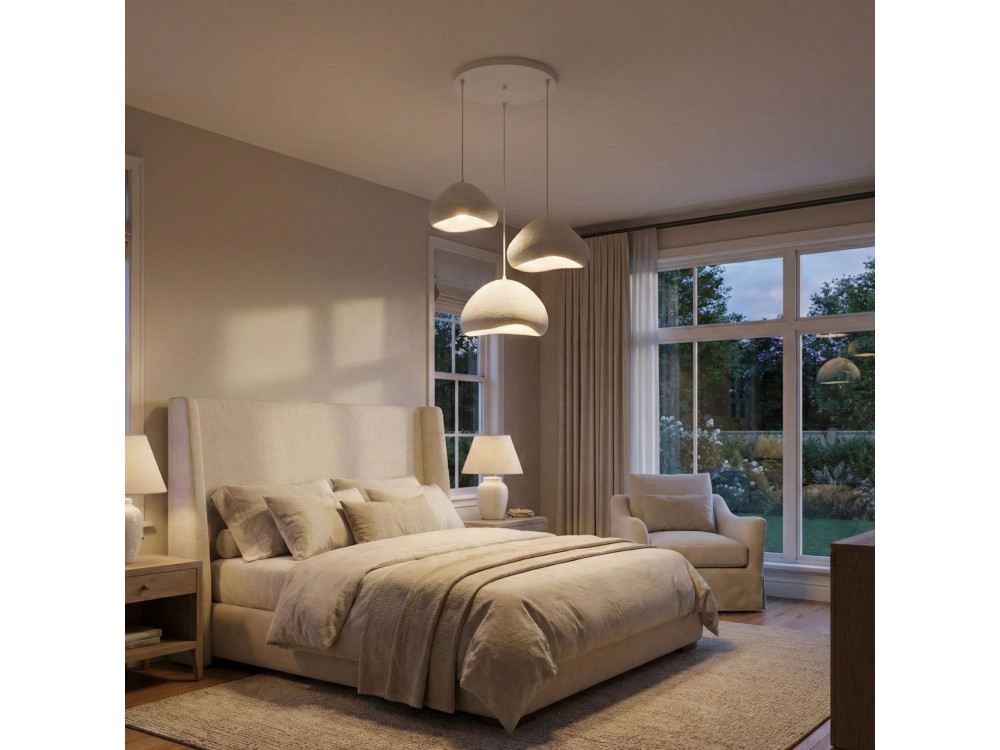 Candelabro de metal «Lora» - 82 x 82 cm - Branco