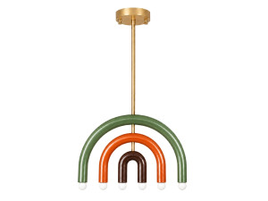 Candelabro de metal «Vento» - 50 x 10 cm - Verde