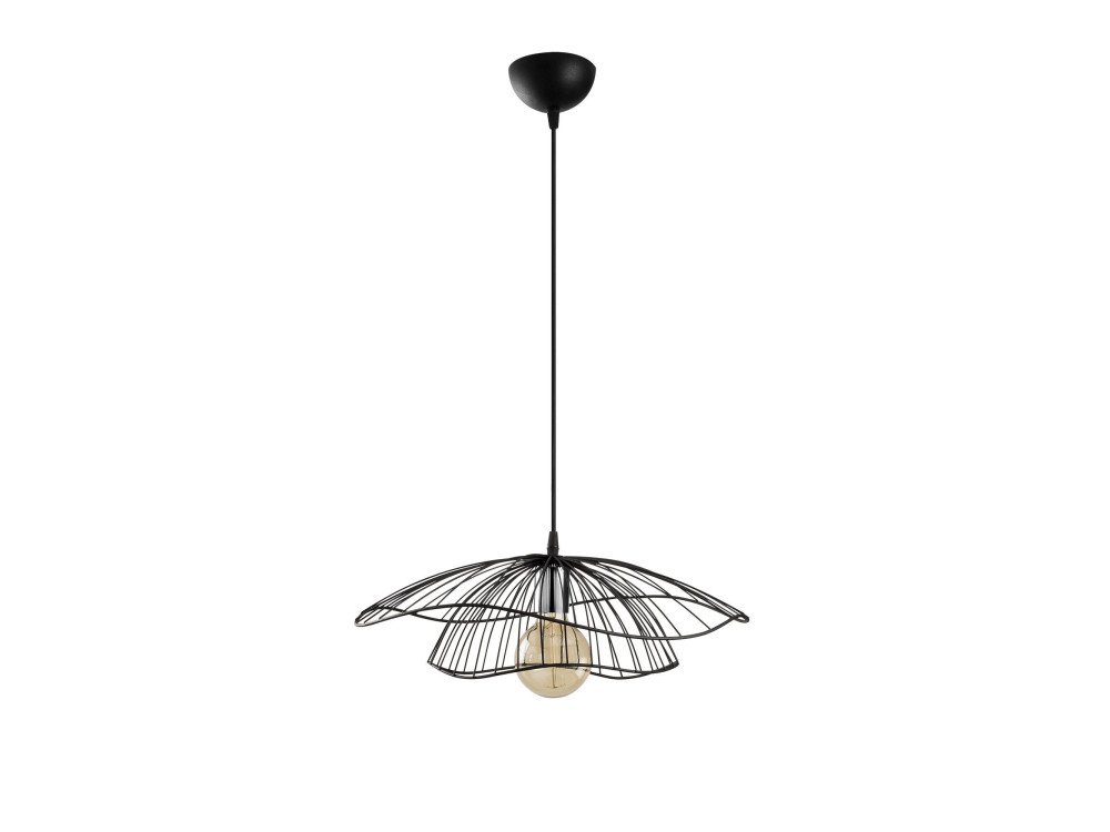 Candeeiro suspenso em metal «Tel» - 50 x 50 cm - Preto