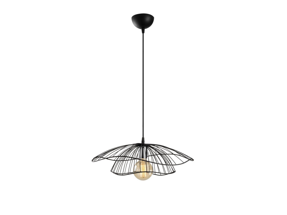 Candeeiro suspenso em metal «Tel» - 50 x 50 cm - Preto