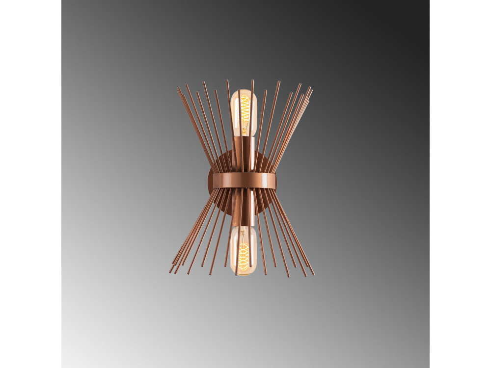 Candeeiro de parede em metal «GMN-000010» - 23 x 16 cm - Cobre